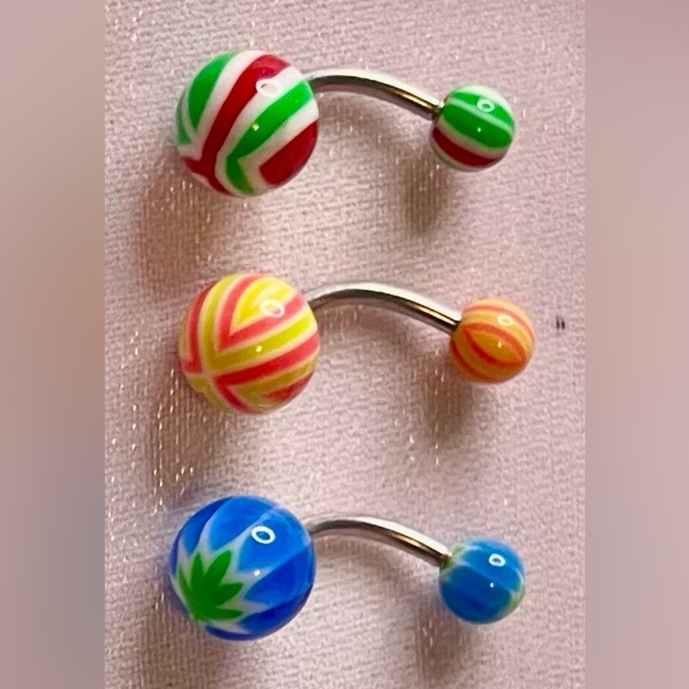 Colorful Belly Button Rings. 1 for $6 or 3 for $15